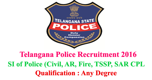 TSLPRB Police SI Recruitment 2016 Apply Online 510 Posts