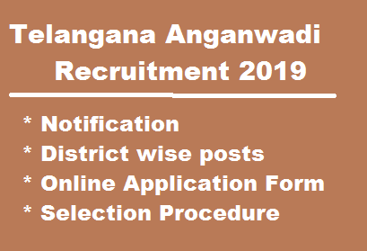 Telangana Anganwadi Recruitment 2019
